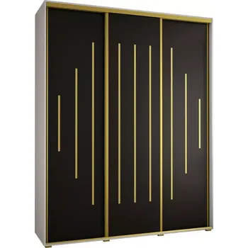 Předsíňová stěna Skříň 45 Canaris 12 190 bílá/černá/gold