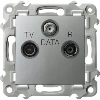 Elektrická zásuvka Anténní zásuvka nástěnná Ospel stříbrná