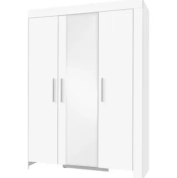 Racková skříň Skříň Cezar 1 Bílý/Zrcadlo