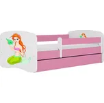 Dětská postel Babydreams+SZ+M růžová 70x140 Mořská panna