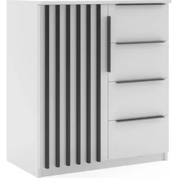 Komoda Komoda Atena I bílá/černé lamely