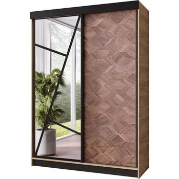 Kancelářská sestava Skříň Vena 167 dub craft zlatý + art deco