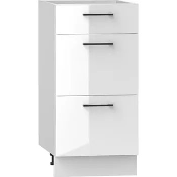 Kuchyňská skříňka Kuchyňská Skříňka Oscar D40s/3 bílá lesk/bílá