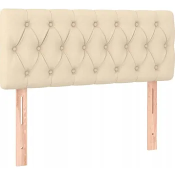 Čelo postele nastavitelné, krémové, 90x7x78/88 cm