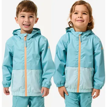 Chlapecká bunda QUECHUA Dětská bunda na turistiku nepromokavá MH 500 Kid (2–6 let) 2 ROKY MODRÁ