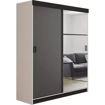 Kancelářská sestava Skříň Retro 138 5l Bílý / Přední Grafit