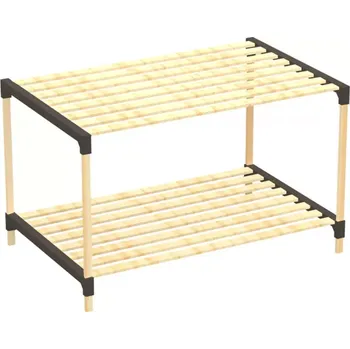 Kancelářská sestava Regál FIX-2006-2 přírodní/černá