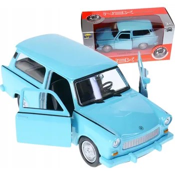 autíčko Kovový model autíčka Trabant 601 kombi 1:34 - 1:39 model WELLY PRL modrý