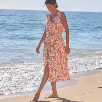 Dámské šaty Blancheporte Plážové šaty meruňková/režná 42