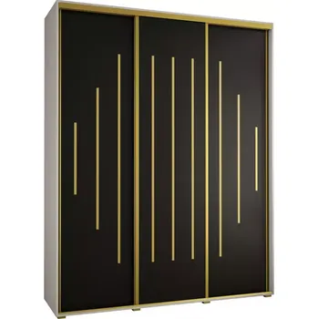 Předsíňová stěna Skříň 45 Canaris 12 200 bílá/černá/gold