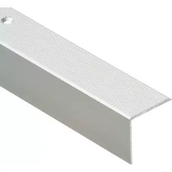 Stavební profil Schodový profil drážkovaný 30R 1,0 C0 stříbrný