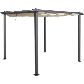 Zahradní stavba Zahradní pavilon / pergola Pescara 3x3x2.35m béžová