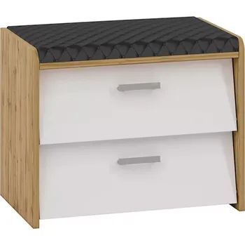 Botník Mez 59cm Dub Wotan/Bílý