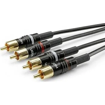 Audio kabel Sommer Cable HBP-C2-0300 jack / cinch audio kabel [2x cinch zástrčka - 2x cinch zástrčka] 3.00 m černá
