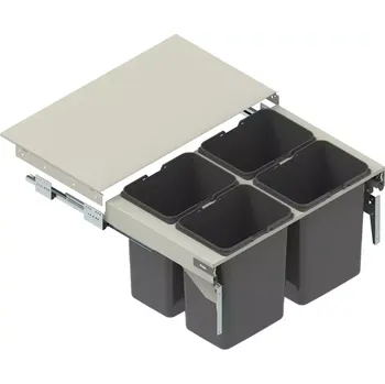 Odpadkový koš Zásuvka s odpadkovými koši KB=80 h=42.5 nl-480 stříbrný