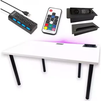 Kancelářská sestava Psací Stůl Top Bílý 120x60x3,6 Model 3