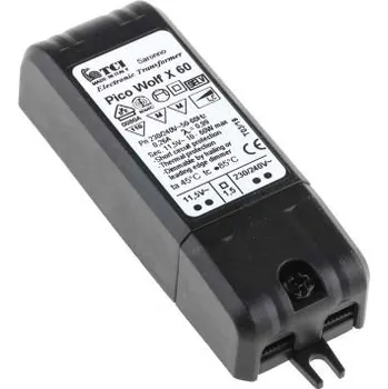Transformátor Transformátor osvětlení elektronický 10 → 60W, primární napětí: 230 → 240V ac, sekundární napětí: 11.5V
