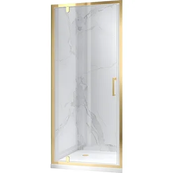 Sprchové dveře BPS-koupelny Sprchové dveře HYD-DN18B 80 zlatá kartáčovaná/transparent pro instalaci do niky - bez vaničky