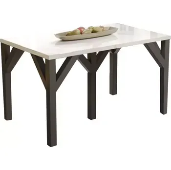 Jídelní set Stůl Dunaj 295 bílý lesk