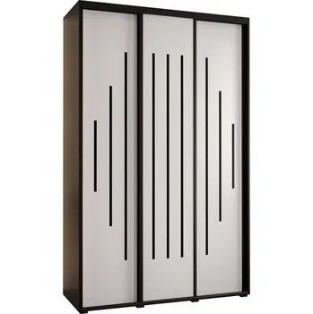 Předsíňová stěna Skříň 45 Canaris 12 180 černá/bílá/černá