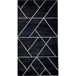 Koberec Frisee Diamond 1,33/1,9 B0052 černá/stříbrná