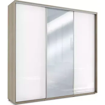 Kancelářská sestava Skříň Amelia A30 250 Zrcadlo Sonoma/Bílý Lesk