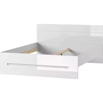 Ložnicová sestava Postel Selene 160 cm Bílá Mat/Bílá Lesk