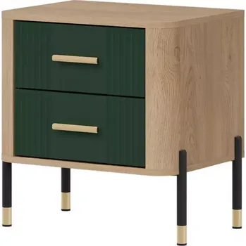 Ložnicová sestava Noční stolek Dante Dt21 dub cremona/zelená