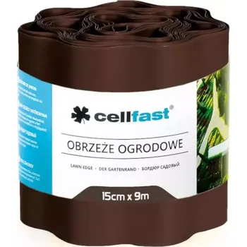 Zahradní obrubník Plast Zahradní lem 900 cm x 15 cm hnědý