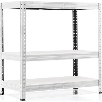 regál Policový regál Trestles RH 900x900x400, nosnost 1050 kg, 3 police Barva: pozink, Provedení police: bílá MDF 5 mm