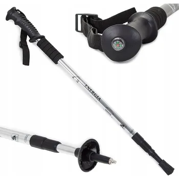 Nordic walkingová hůl TELESKOPICKÉ HOLE NORDIC WALKING STŘÍBRNÉ BARVY