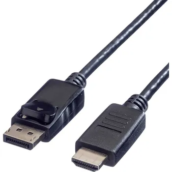 Video kabel Value DisplayPort kabel Konektor DisplayPort, Zástrčka HDMI-A 1.00 m černá 11.99.5780 stíněný Kabel DisplayPort
