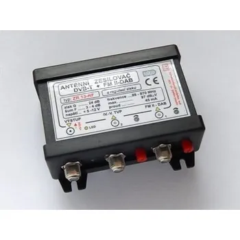 Anténní zesilovač Anténní zesilovač IVO ZR13-F, DVB-T plus FM II-DAB s regulací zisku plus zdroj