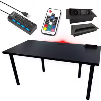 Kancelářská sestava Psací Stůl Top Černá 120x60x3,6 Model 3