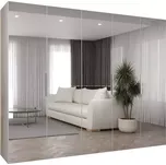 Skříň Marbella III 250 bílá/stříbrná