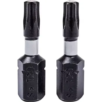 Bit Rázové šroubovací bity Torx T20 x 25 mm 2 ks
