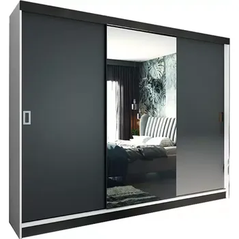 Kancelářská sestava Skříň Retro 200 1l Bílý / Přední Grafit