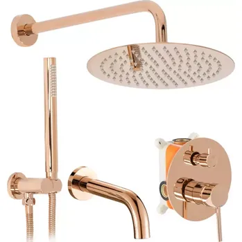 Sprchový set Podomítkový sprchový set Lungo Rea P6610 růžové zlato