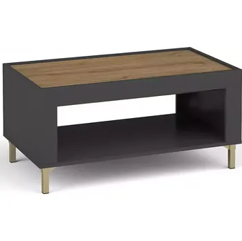 Obývací stěna Konferenční Stolek Mossa M09 dub whisky/černá mat