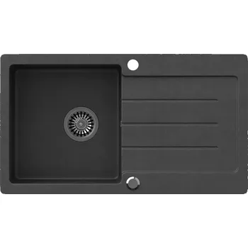 Granitový dřez Dřez Johnny 111 Steingran černá 77x44x18,5 + sifon