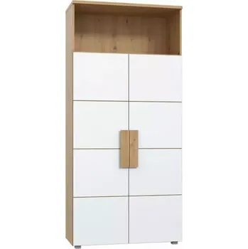 Kancelářská sestava Regál Arkina 90 cm Bílý/Dub Artisan