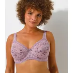 Blancheporte Krajková stahující podprsenka, s kosticemi fialová 70B