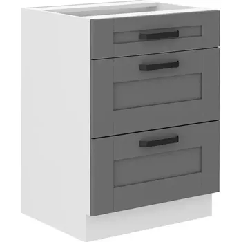 Kuchyňská skříňka Kuchyňská skříňka Luna dustgrey/bílá 60D 3S BB