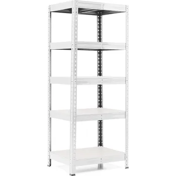 regál Policový regál Trestles RH 1500x600x500, nosnost 1750 kg, 5 polic Barva: pozink, Provedení police: bílá MDF 5 mm