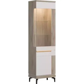 Obývací stěna Vitrína P Aston An06 dub cremona/kašmír