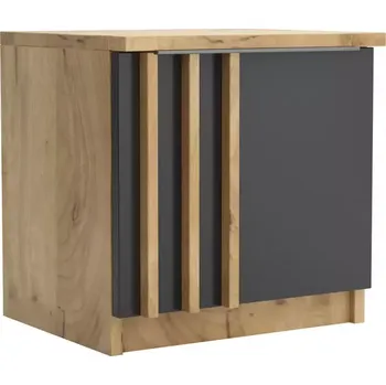 Noční stolek Noční stolek Sorento craft zlatý/černá