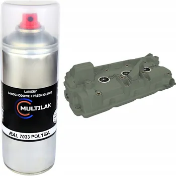 Barva ve spreji Lak ve ve spreji na víka ventilů motoru RAL 7033 LESKLÝ