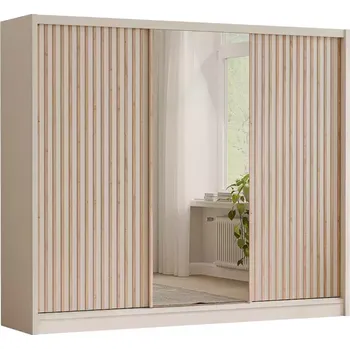 Předsíňová stěna Skříň London Lux 250 kašmír/dub wotan/zrcadlo