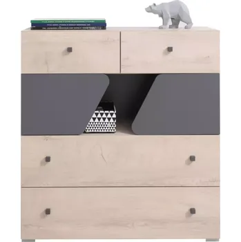 Komoda Komoda Delta 90cm Dub/Antacit