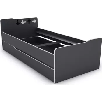 Ložnicová sestava Postel Matrix 90 grafit/bílá